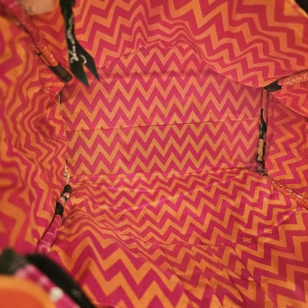 Vera Bradley Quilted Ziggy Zinnia Pattern Women's Cotton Tote Bag